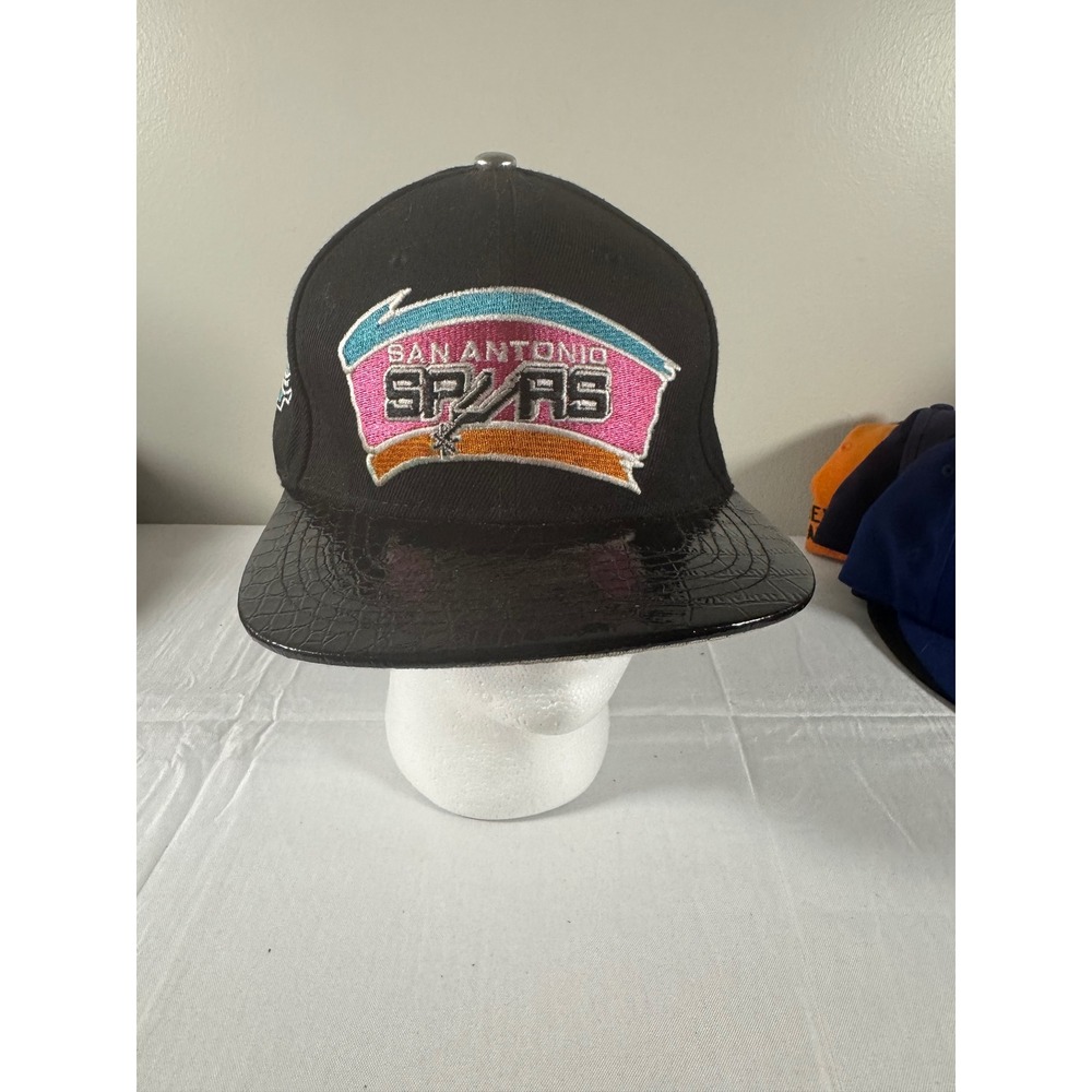 Mitchell & Ness San Antonio Spurs Fiesta Hat Black Faux Croc Snapback NBA Cap